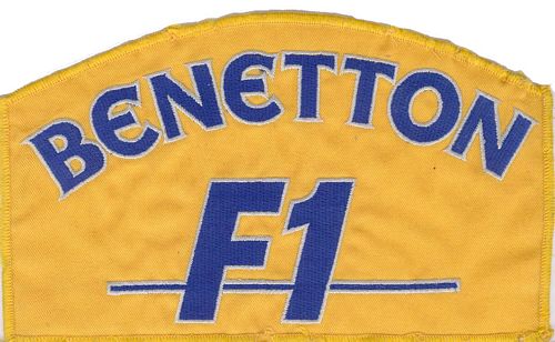 Benetton F1 Patch Yellow (18cm x 11cm)