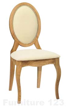 Bentley Designs Amore Solid Oak Upholstered Dining Chair (pair)