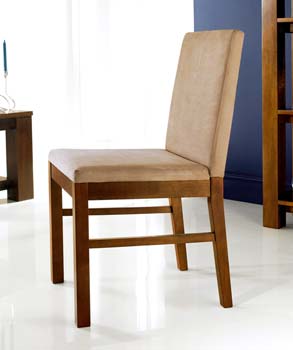 Cuba Acacia Upholstered Dining Chairs (pair)