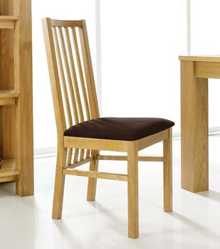 Bentley Designs Cuba Oak Slatted Back Dining Chairs (pair)