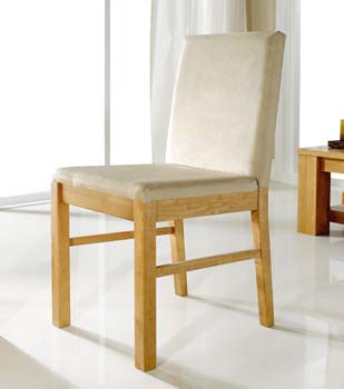 Bentley Designs Cuba Oak Upholstered Dining Chairs (pair)