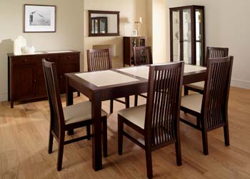 Bentley Designs Hudson Dining Set with 6 Slat Back Chairs