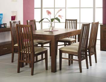 Bentley Designs Panama Dining Set with Slatted Chairs