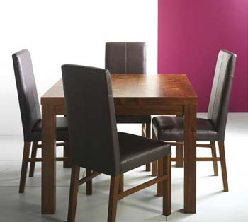 Panama Square Dining Set in Brown - WHILE STOCKS