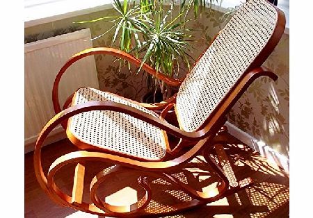 NEW HONEY BENTWOOD ROCKING CHAIR BIRCH WOOD amp; RATTAN THONET LIVING BED ROOM CONSERVATORY MATERNITY