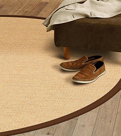 Modern Rug Sisal Brown  200 cm round / SALE / Quality label: pollution-free / Pile material: 100% Sisal / Pile height: 6 - 10 mm / Pattern: Sisal / Weave:Machine woven / Living Space: Kitchen