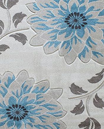 benuta Modern Rug Vogue Blue 120x170 cm / SALE / Quality label: pollution-free / Pile material: 100 Polypropylene / Pile height: 11 - 20 mm / Pattern: Floral / Weave:Handwoven / Living Space: Living