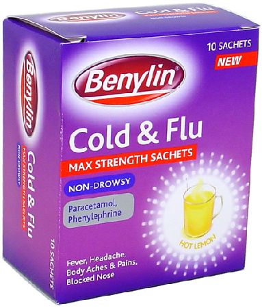 Benylin Cold and Flu Max Strength Sachets x10
