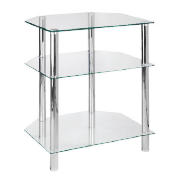 3 shelf Hi-Fi unit, Clear glass