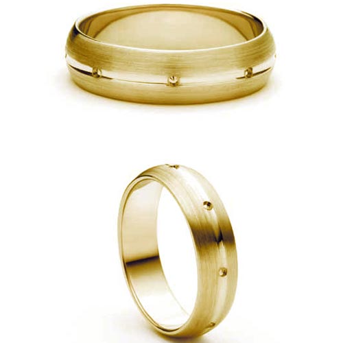 5mm Heavy D Shape Beso Wedding Band Ring In 18 Ct Yellow Gold