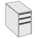 BEST Selling Budget Desk End 3 Drawer Pedestal For Return of Ergonomic Desk-Light Grey