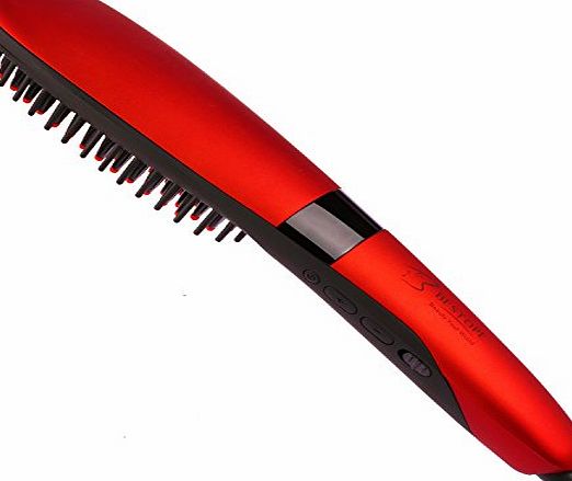 BESTOPE Hair Straightener BESTOPE Hair Straightener Brush Electric Heating Hair Straightener for Silky Frizz-free Hair Brush Ceramic Heating Straighteners Comb Anti-Scald Effective Detangling(Gen-2 Version)