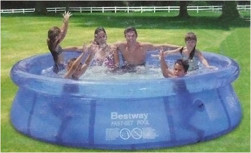 Bestway 8 Foot fast set garden paddling pool with free DVD