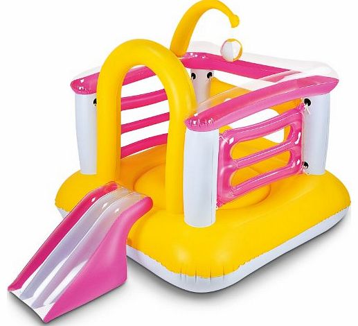 Bestway Pink and Yellow Bouncy Castle with Ball and Slide max. 65 kg 203 x 147 x 150 cm Game Centre