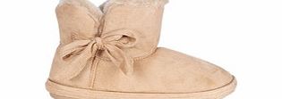 Beta Womens sand bow detail slippers
