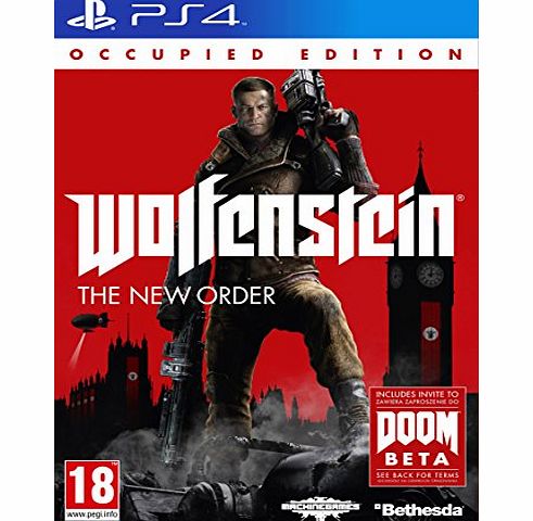 Bethesda Wolfenstein The New Order Occupied Edition PS4 Game (with Doom BETA code)