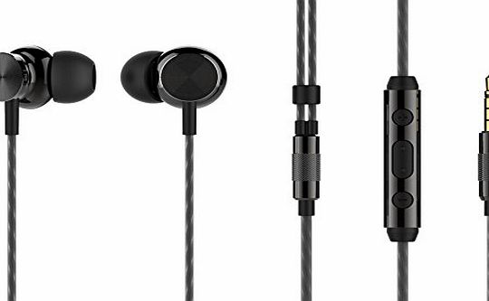 Betron BS10 Earphones Headphones, Powerful Bass Driven Sound, 12mm Large Drivers, Ergonomic Design for iPhone, iPad, iPod, Samsung and Mp3 players (With Microphone)