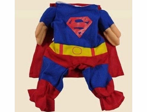 Beyondfashion XSMALL Superman Dog Cat Puppy Halloween Costume Clothes Pet Apparel Superdog Dress Up - Pet Supplies by Accessorybee
