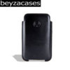 Beyza SlimLine Leather Pouch Case - BlackBerry Bold - Black