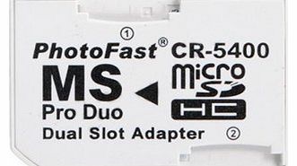 Memory Card Dual SLOT Adapter Micro SD TF to MS PRO DUO
