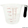 Plastic Measuring Jug With Rubber Handle 1Ltr
