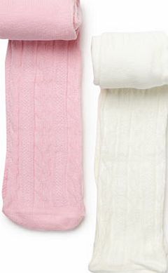 Bhs 2 Pack Pelerine Tights, pink/white 1483834095
