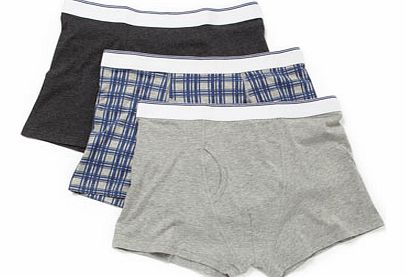 3 Pack Marl Stripe Trunks, Grey BR60T13AGRY