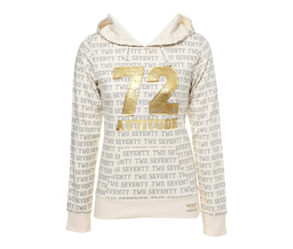 Attitude 72 gold applique hoodie