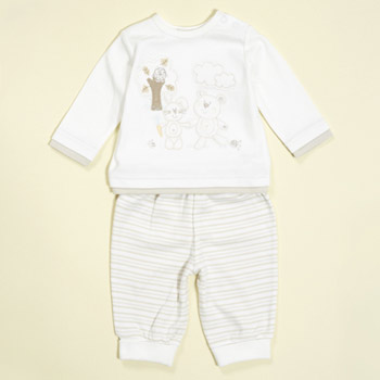 bhs Bear and friends embroidered set