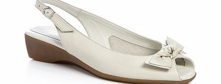 Bhs Beige TLC Soft Bow Detail Peep Toe Sandals,