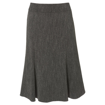 Black/Grey textured suit skirt