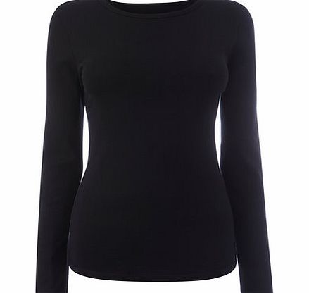 Bhs Black Long Sleeve Crew Neck Top, black 2423998513