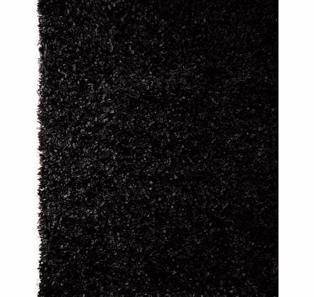 Bhs Black Lustrous Ribbon Yarn Rug 140x200cm, black