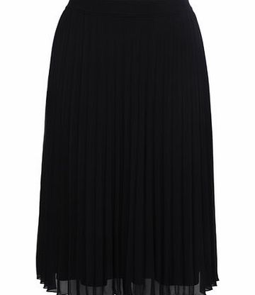 Bhs Black Midi Pleated Skirt, black 8617158513