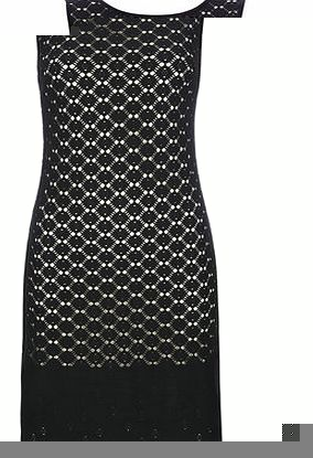 Bhs Black Petite Crochet Dress, black 12024318513
