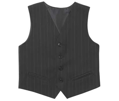 bhs Black pinstripe suit waistcoat
