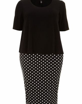 Bhs Black Spot Layer Dress, black 12610828513