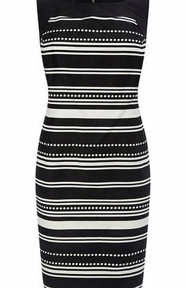 Bhs Black/white Stripe and Spot Dress, black/white