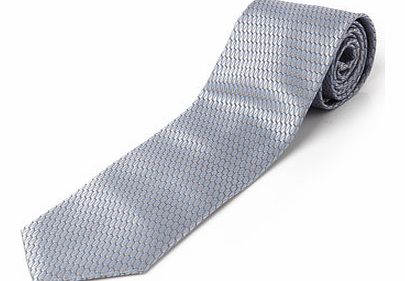 Blue and Silver Geometric Design Tie, Blue