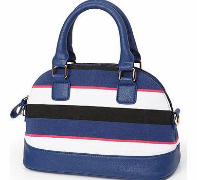 Blue Multi Stripy Mini Grab Bag, blue multi