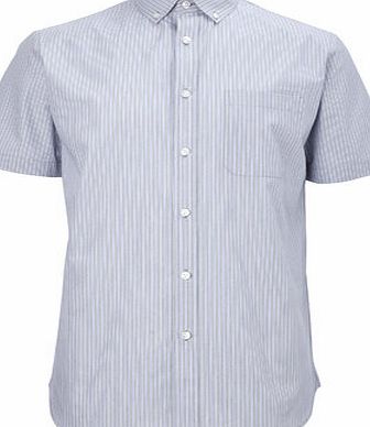 Bhs Blue Stripe Cotton Shirt, Blue BR51L01GBLU