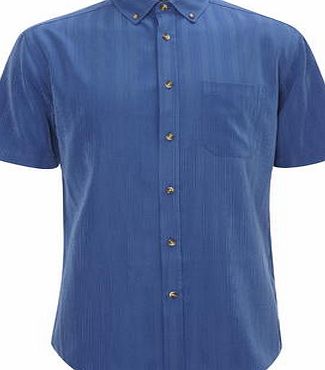 Bhs Blue Textured Shirt, Blue BR51S02GBLU