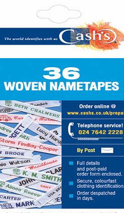 Bhs Boys 36 Woven Name Tapes, no colour 8979979999