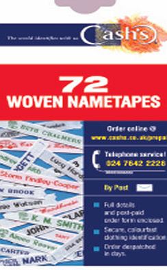 Bhs Boys 72 Woven Name Tapes, no colour 8979989999