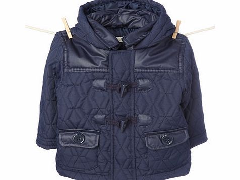 Boys Baby Boys Navy Quilted Jacket, navy