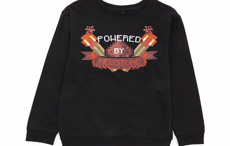 Bhs Boys Black Minecraft Print Sweat, black 2075458513