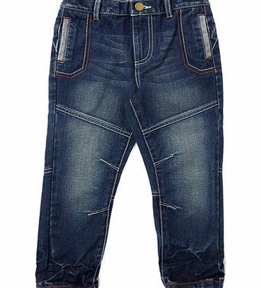 Bhs Boys Boys Cut and Sew Worker Jeans, mid