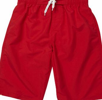 Bhs Boys Boys Generous Fit Red Swim Shorts, red