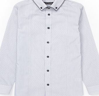 Bhs Boys Boys Grey Spot and Stripe Shirt, grey