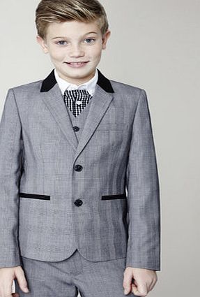 Bhs Boys Boys JRM Grey Check Suit Jacket, grey
